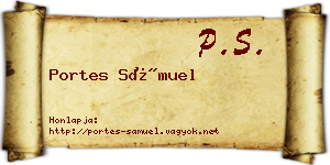 Portes Sámuel névjegykártya